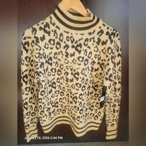 Bebe Leopard Print Sweater